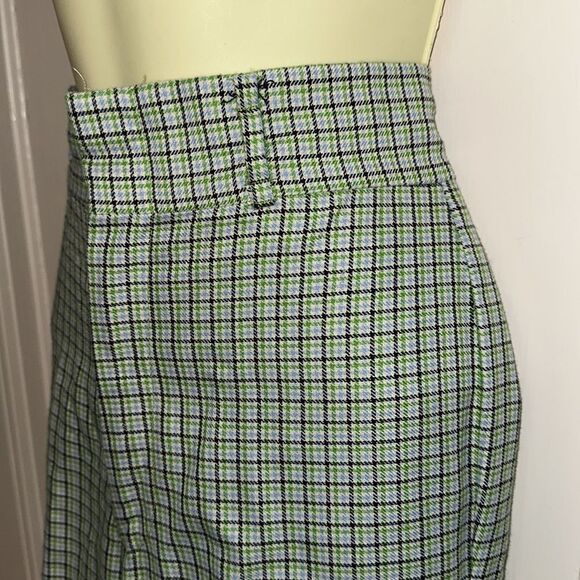 Vintage 70s H.I.S. for Girls Navy Blue, Green & Light Blue Wide Leg Pants - Picture 4 of 8